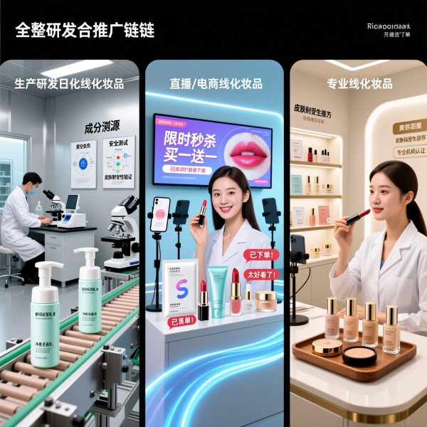 专业线化妆品,日化线化妆品,直播/电商线化妆品的区别以及选择工厂的区别